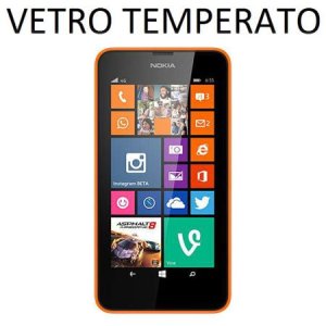 PELLICOLA PROTEGGI DISPLAY VETRO TEMPERATO 0,33mm per NOKIA LUMIA 630, LUMIA 635