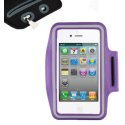 CUSTODIA DA BRACCIO CON PORTA CHIAVI E CHIUSURA A STRAPPO per APPLE IPHONE 3G, 3GS, 4, 4s COLORE VIOLA