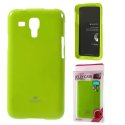 CUSTODIA GEL TPU SILICONE per SAMSUNG S7562 GALAXY S DUOS, S7560, S7580 VERDE LUCIDO CON GLITTER ALTA QUALITA' MERCURY BLISTER