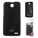 CUSTODIA GEL TPU SILICONE per HTC DESIRE 310 COLORE NERO LUCIDO CON GLITTER ALTA QUALITA' MERCURY BLISTER