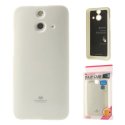 CUSTODIA GEL TPU SILICONE per HTC ONE E8 COLORE BIANCO LUCIDO CON GLITTER ALTA QUALITA' MERCURY BLISTER