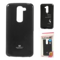 CUSTODIA GEL TPU SILICONE per LG G2 MINI COLORE NERO LUCIDO CON GLITTER ALTA QUALITA' MERCURY BLISTER