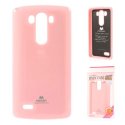 CUSTODIA GEL TPU SILICONE per LG G3 D850, D855, LS990 COLORE ROSA LUCIDO CON GLITTER ALTA QUALITA' MERCURY BLISTER