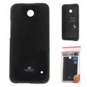 CUSTODIA GEL TPU SILICONE per NOKIA LUMIA 630 COLORE NERO LUCIDO CON GLITTER ALTA QUALITA' MERCURY BLISTER