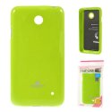 CUSTODIA GEL TPU SILICONE per NOKIA LUMIA 630 COLORE VERDE LUCIDO CON GLITTER ALTA QUALITA' MERCURY BLISTER