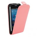 CUSTODIA FLIP VERTICALE SLIM PELLE per SAMSUNG S7390 GALAXY FRESH, S7392 GALAXY FRESH DUOS COLORE ROSA