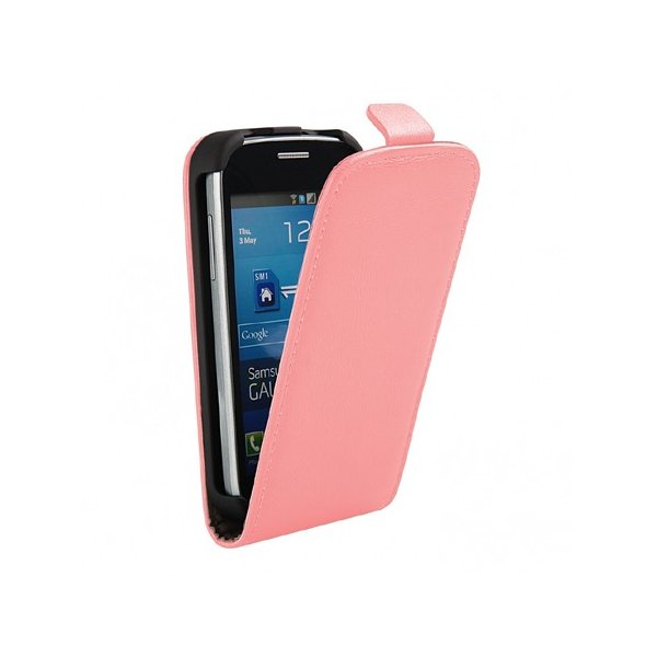 CUSTODIA FLIP VERTICALE SLIM PELLE per SAMSUNG S7390 GALAXY FRESH, S7392 GALAXY FRESH DUOS COLORE ROSA