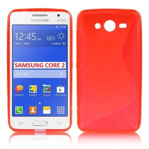 CUSTODIA GEL TPU SILICONE DOUBLE per SAMSUNG G355 GALAXY CORE 2 DUOS COLORE ROSSO