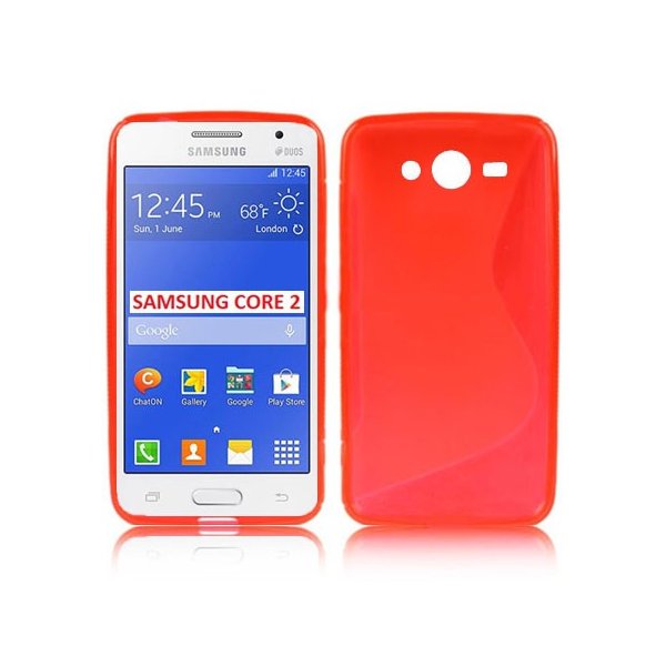 CUSTODIA GEL TPU SILICONE DOUBLE per SAMSUNG G355 GALAXY CORE 2 DUOS COLORE ROSSO