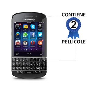 PELLICOLA PROTEGGI DISPLAY per BLACKBERRY CLASSIC Q20 CONFEZIONE 2 PEZZI