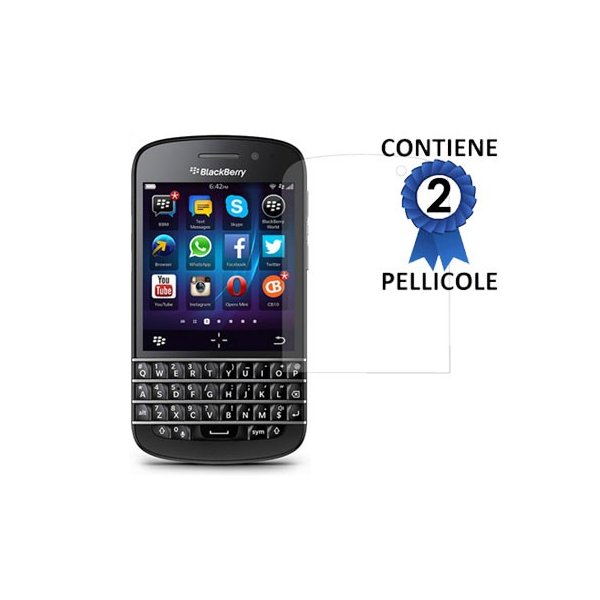 PELLICOLA PROTEGGI DISPLAY per BLACKBERRY CLASSIC Q20 CONFEZIONE 2 PEZZI