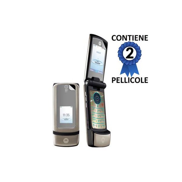 PELLICOLA PROTEGGI DISPLAY per MOTOROLA KRZR K3 CONFEZIONE 2 PEZZI