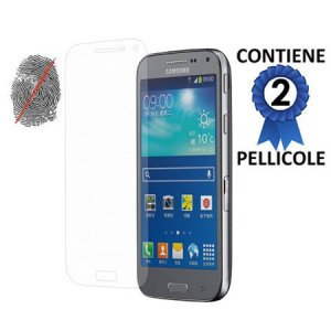 PELLICOLA PROTEGGI DISPLAY ANTI IMPRONTA per SAMSUNG G3858 GALAXY BEAM 2 CONFEZIONE 2 PEZZI