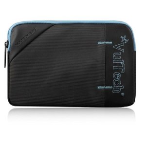 CUSTODIA UNIVERSALE IN TESSUTO IMBOTTITA per TABLET FINO A 8" POLLICI COLORE NERO CHIUSURA CON ZIP VULTECH