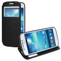 CUSTODIA FLIP ORIZZONTALE PELLE per SAMSUNG G7106 GALAXY GRAND 2 CON STAND, FINESTRA ID ED INTERNO IN TPU COLORE NERO