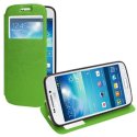 CUSTODIA FLIP ORIZZONTALE PELLE per SAMSUNG G7106 GALAXY GRAND 2 CON STAND, FINESTRA ID ED INTERNO IN TPU COLORE VERDE