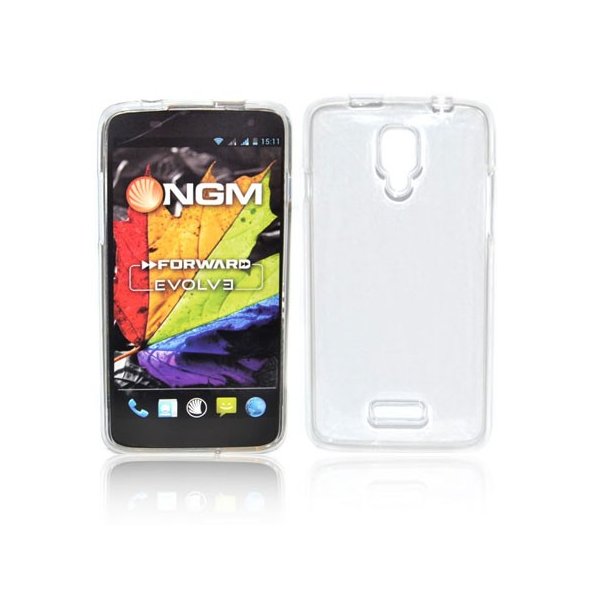 CUSTODIA GEL TPU SILICONE per NGM FORWARD EVOLVE COLORE BIANCO TRASPARENTE