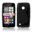 CUSTODIA GEL TPU SILICONE DOUBLE per NOKIA LUMIA 530 COLORE NERO