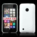 CUSTODIA GEL TPU SILICONE DOUBLE per NOKIA LUMIA 530 COLORE BIANCO