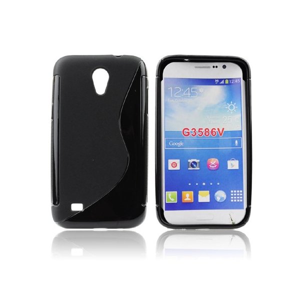 CUSTODIA GEL TPU SILICONE DOUBLE per SAMSUNG G3586 GALAXY CORE LITE COLORE NERO