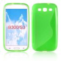 CUSTODIA GEL TPU SILICONE DOUBLE per SAMSUNG I9300 GALAXY S3, I9300i GALAXY S3 NEO COLORE VERDE