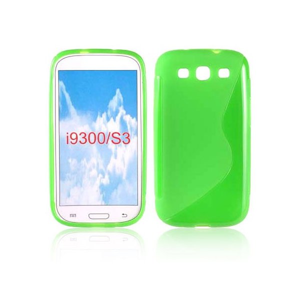 CUSTODIA GEL TPU SILICONE DOUBLE per SAMSUNG I9300 GALAXY S3, I9300i GALAXY S3 NEO COLORE VERDE