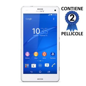 PELLICOLA PROTEGGI DISPLAY per SONY XPERIA Z3 COMPACT D5803, D5833 CONFEZIONE 2 PEZZI