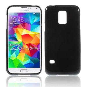 CUSTODIA GEL TPU SILICONE LUCIDA per SAMSUNG G800 GALAXY S5 MINI COLORE NERO