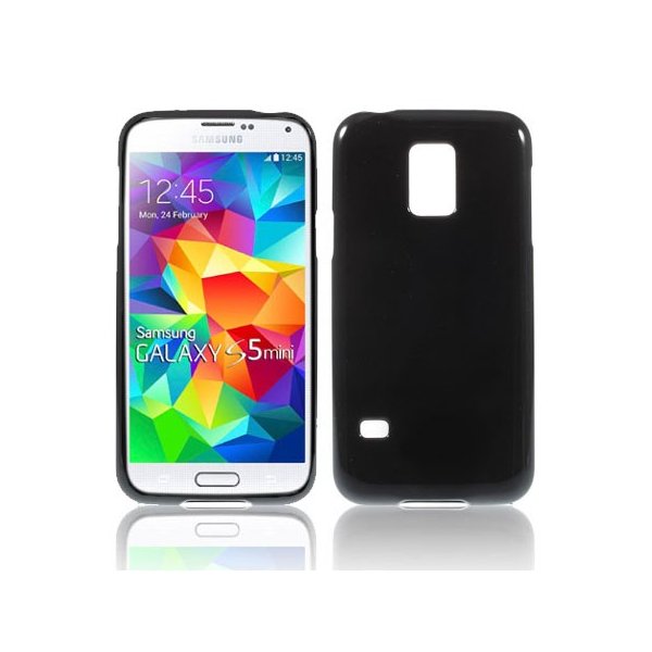 CUSTODIA GEL TPU SILICONE LUCIDA per SAMSUNG G800 GALAXY S5 MINI COLORE NERO