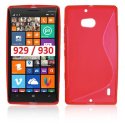 CUSTODIA GEL TPU SILICONE DOUBLE per NOKIA LUMIA ICON 929, LUMIA 930 COLORE ROSSO