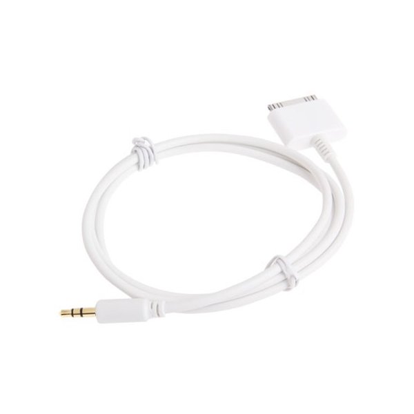 CAVO AUDIO JACK STEREO 3,5mm MASCHIO / IPHONE 4, 4s LUNGHEZZA 1 Mt. COLORE BIANCO