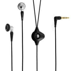 AURICOLARE STEREO con CONNETTORE JACK 3,5mm - TASTO DI RISPOSTA COLORE NERO ORIGINALE BLACKBERRY HDW-14322-001 BULK