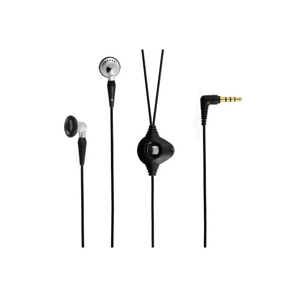 AURICOLARE STEREO con CONNETTORE JACK 3,5mm - TASTO DI RISPOSTA COLORE NERO ORIGINALE BLACKBERRY HDW-14322-001 BULK