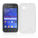 CUSTODIA GEL TPU SILICONE DOUBLE per SAMSUNG G130 GALAXY YOUNG 2 COLORE BIANCO