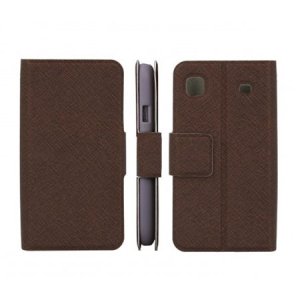 CUSTODIA FLIP ORIZZONTALE SLIM per SAMSUNG I9000 GALAXY S, I9001 GALAXY S PLUS CON STAND E CHIUSURA MAGNETICA COLORE MARRONE