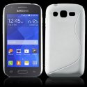 CUSTODIA GEL TPU SILICONE DOUBLE per SAMSUNG G313H GALAXY TREND 2, G318 TREND 2 LITE COLORE BIANCO