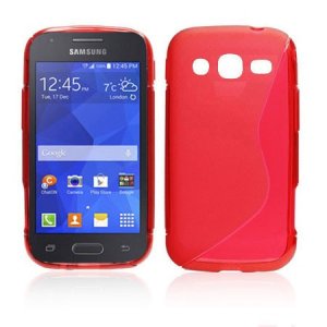 CUSTODIA GEL TPU SILICONE DOUBLE per SAMSUNG G313H GALAXY TREND 2, G318 TREND 2 LITE COLORE ROSSO