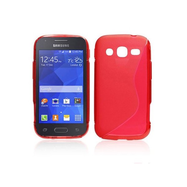 CUSTODIA GEL TPU SILICONE DOUBLE per SAMSUNG G313H GALAXY TREND 2, G318 TREND 2 LITE COLORE ROSSO