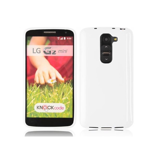 CUSTODIA GEL TPU SILICONE LUCIDA per LG G2 MINI COLORE BIANCO