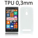 CUSTODIA GEL TPU SILICONE ULTRA SLIM 0,3mm per NOKIA LUMIA 830 COLORE BIANCO TRASPARENTE