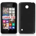 CUSTODIA TPU SILICONE per NOKIA LUMIA 530 COLORE NERO EFFETTO METALLICO