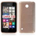 CUSTODIA TPU SILICONE per NOKIA LUMIA 530 COLORE ORO EFFETTO METALLICO