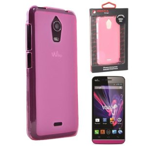 CUSTODIA GEL TPU SILICONE per WIKO WAX COLORE ROSA ALTA QUALITA' MOCCA BLISTER