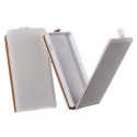 CUSTODIA FLIP VERTICALE SLIM PELLE per APPLE IPHONE 6, IPHONE 6S 4.7" POLLICI CON INTERNO IN TPU SILICONE COLORE BIANCO