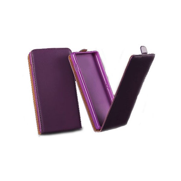 CUSTODIA FLIP VERTICALE SLIM PELLE per APPLE IPHONE 6, 4.7" POLLICI CON INTERNO IN TPU SILICONE COLORE VIOLA