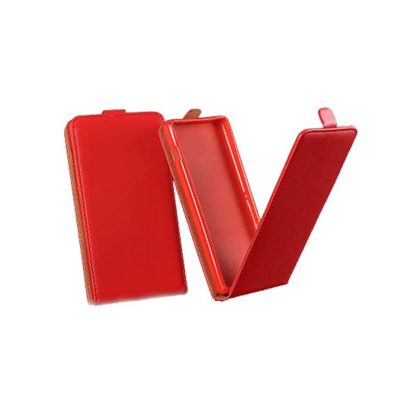 CUSTODIA FLIP VERTICALE SLIM PELLE per APPLE IPHONE 6, 4.7" POLLICI CON INTERNO IN TPU SILICONE COLORE ROSSO