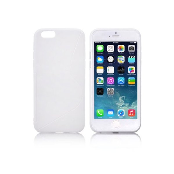 CUSTODIA GEL TPU SILICONE DOUBLE per APPLE IPHONE 6, IPHONE 6S 4.7" POLLICI COLORE BIANCO