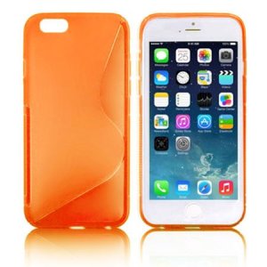 CUSTODIA GEL TPU SILICONE DOUBLE per APPLE IPHONE 6, IPHONE 6S 4.7" POLLICI COLORE ARANCIONE