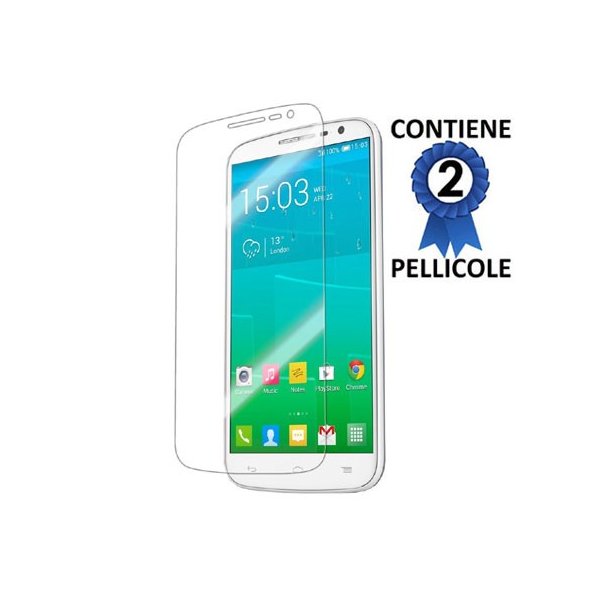 PELLICOLA PROTEGGI DISPLAY per ALCATEL ONE TOUCH POP S9, OT-7050 CONFEZIONE 2 PEZZI