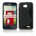 CUSTODIA GEL TPU SILICONE DOUBLE per LG L65 D280, L70 D320 COLORE NERO